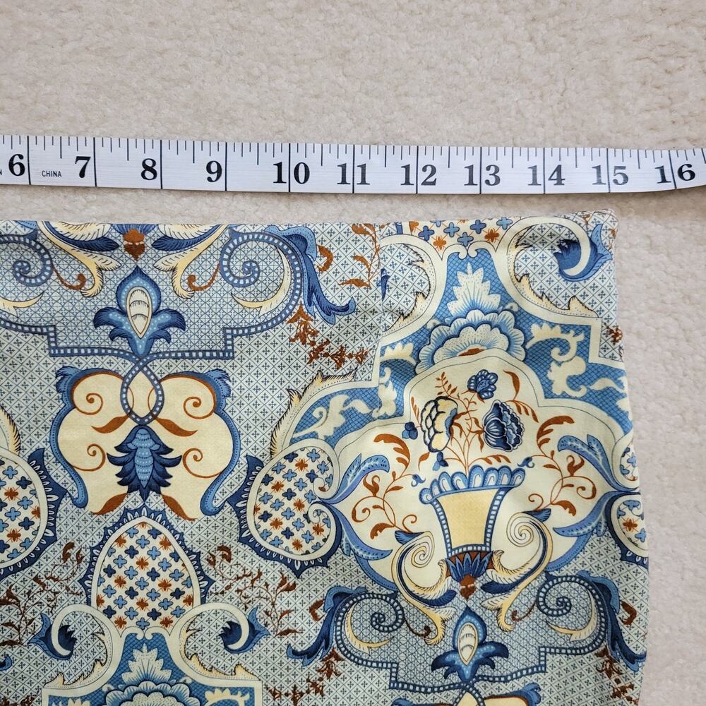 EUC Talbots 10 Stretch Straight Knee Length Skirt Side Zip Button Geometric - Picture 7 of 12